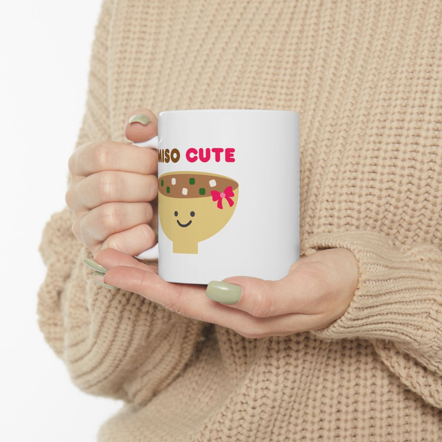 Miso Cute Ceramic Mug, (11oz)