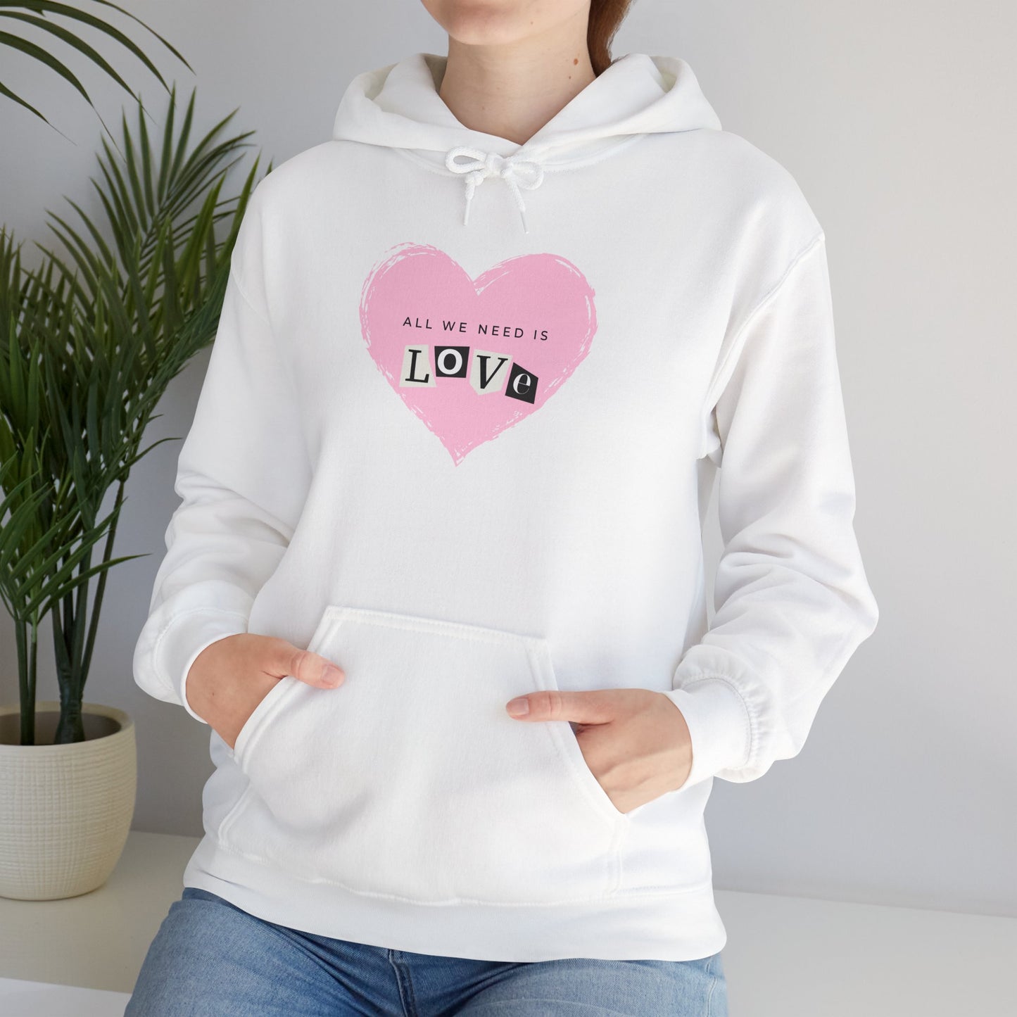 "All we need is love" Unisex Heavy Blend™ Hooded Sweatshirt