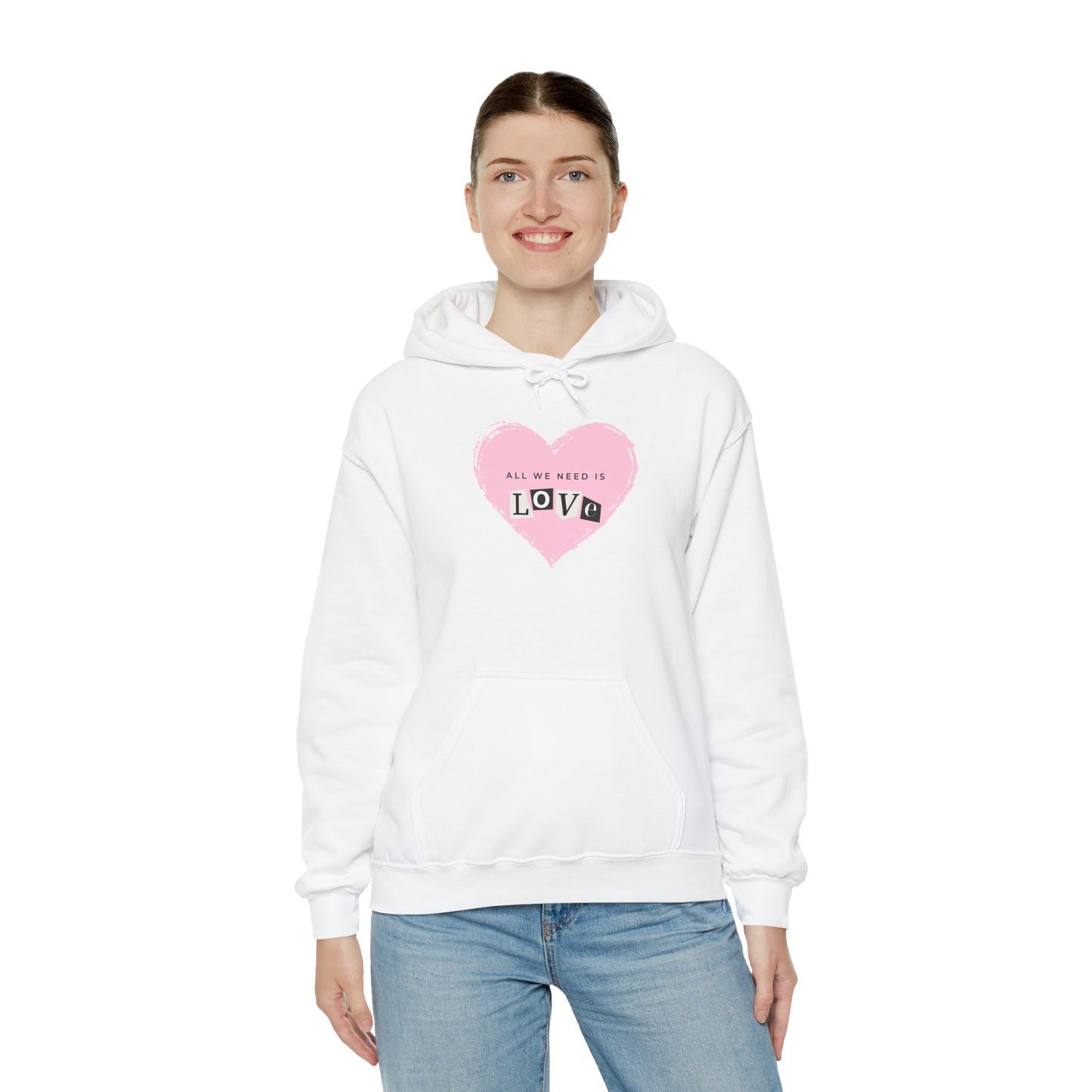 "All we need is love" Unisex Heavy Blend™ Hooded Sweatshirt