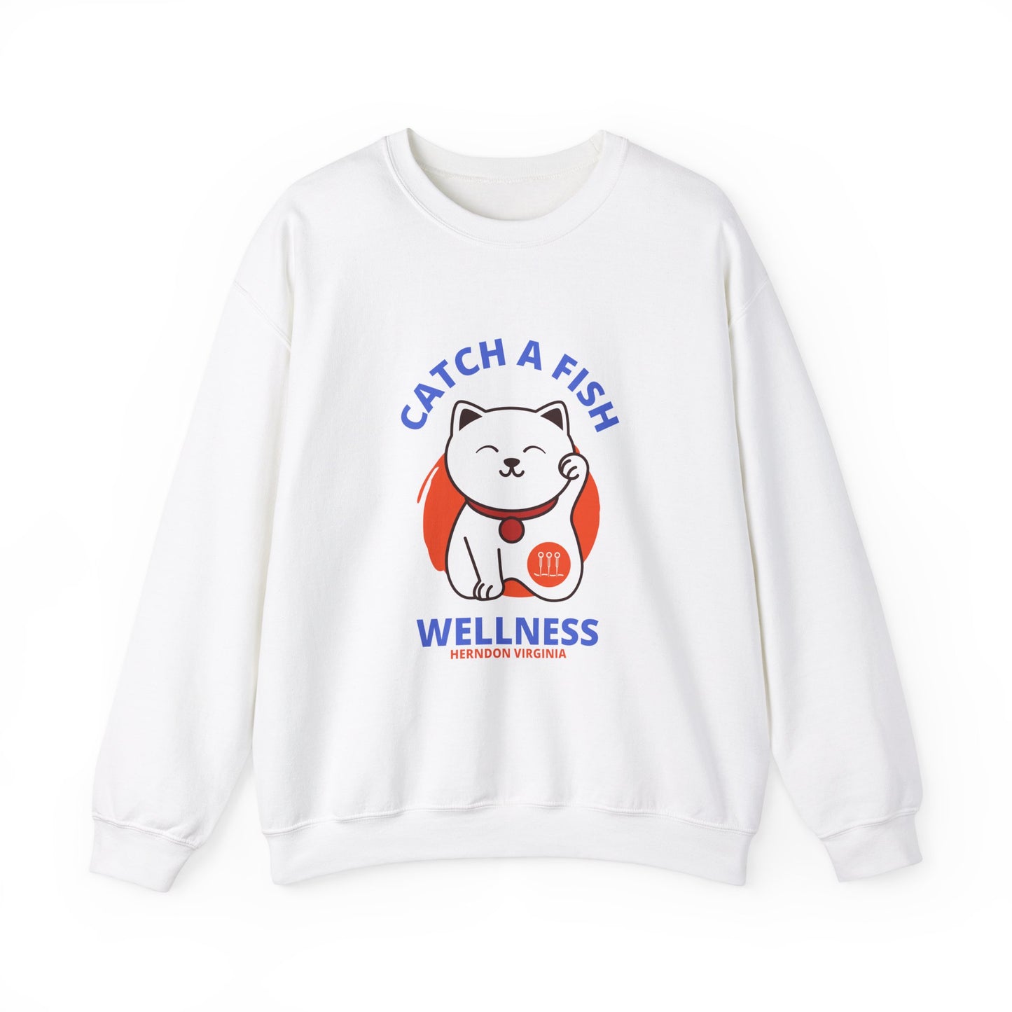 "CAF" Lucky Cat Unisex Heavy Blend™ Crewneck Sweatshirt
