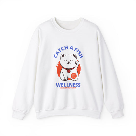 "CAF" Lucky Cat Unisex Heavy Blend™ Crewneck Sweatshirt