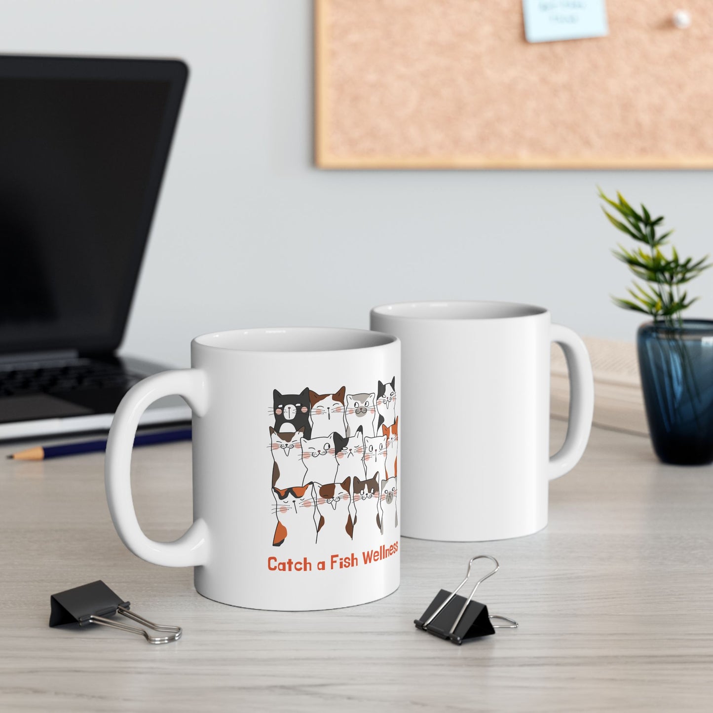 Cat Ceramic Mug, (11oz)