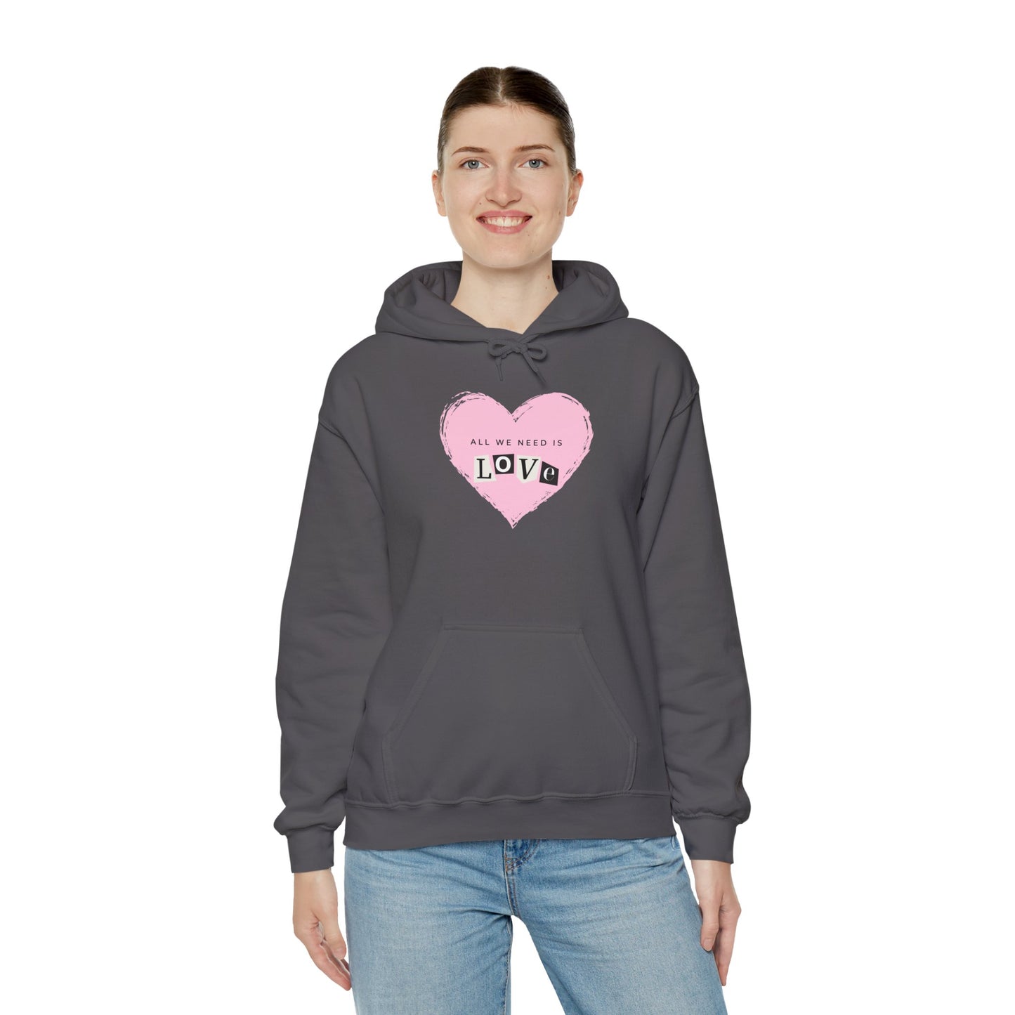 "All we need is love" Unisex Heavy Blend™ Hooded Sweatshirt
