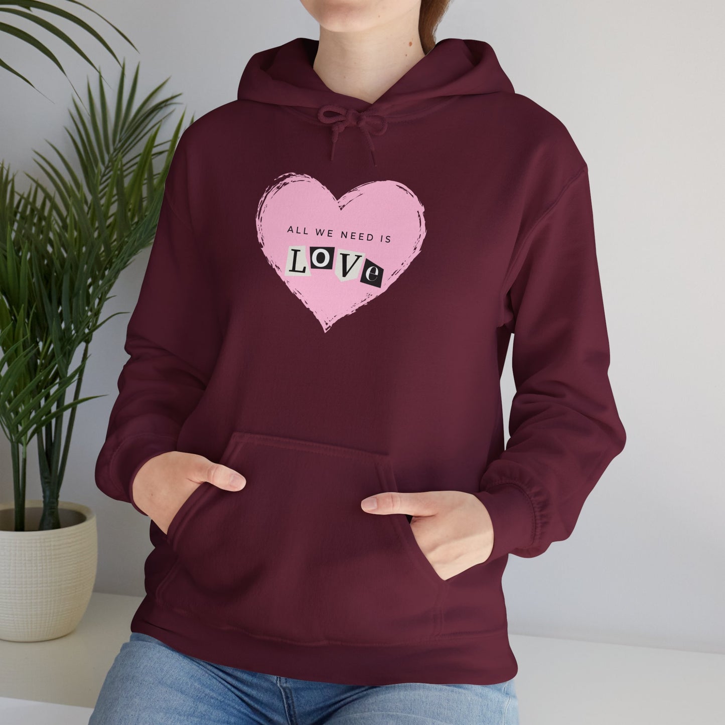 "All we need is love" Unisex Heavy Blend™ Hooded Sweatshirt