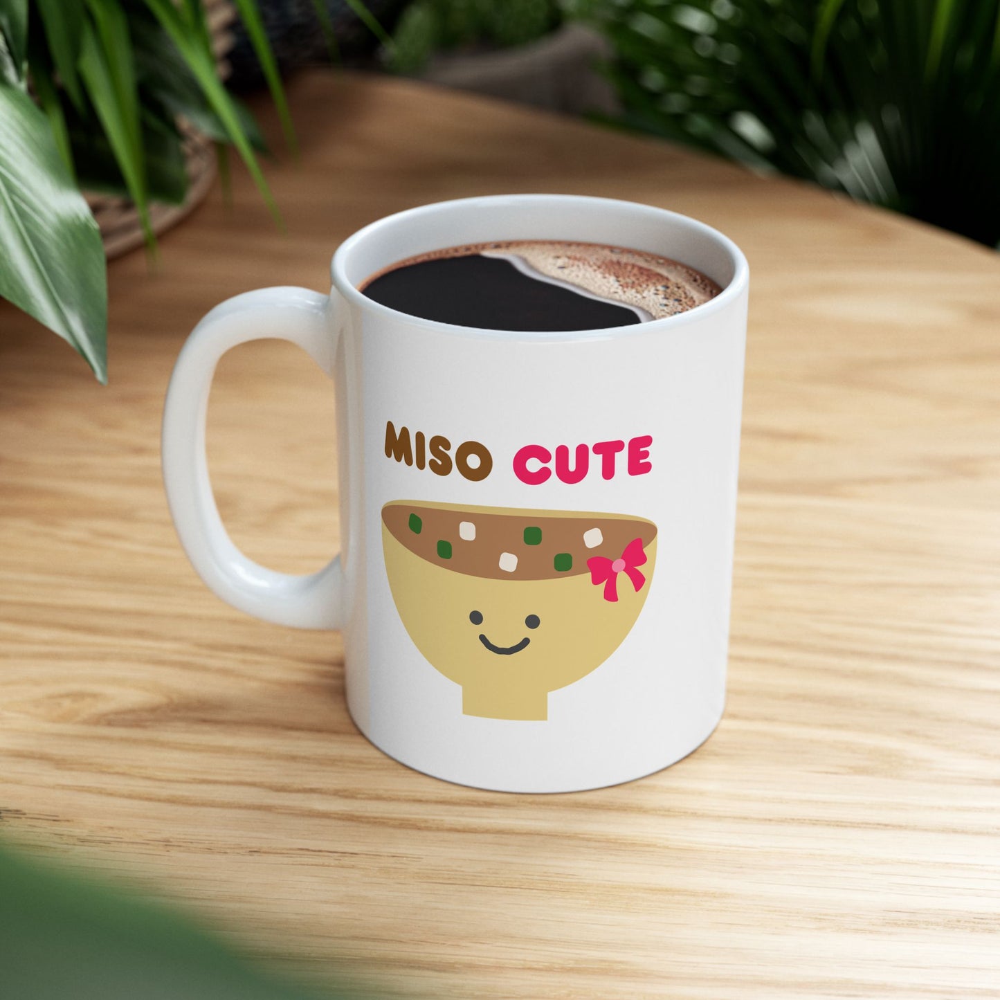 Miso Cute Ceramic Mug, (11oz)