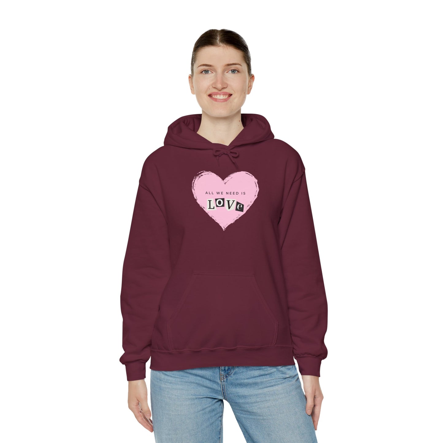 "All we need is love" Unisex Heavy Blend™ Hooded Sweatshirt