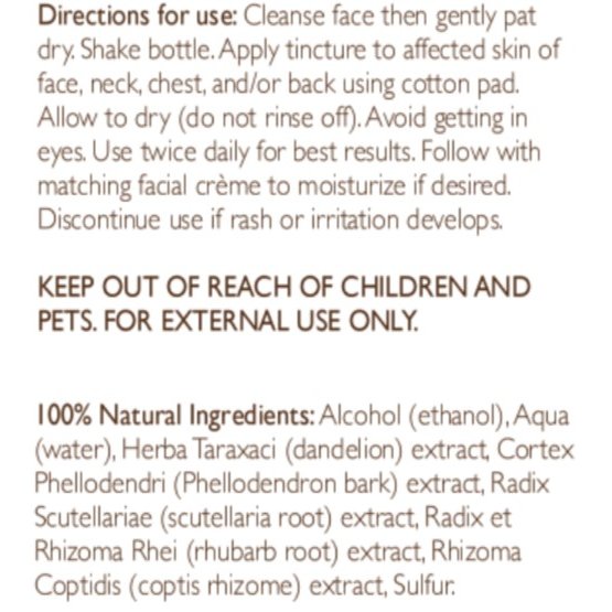 Herbal Tincture for Acne-Prone Skin