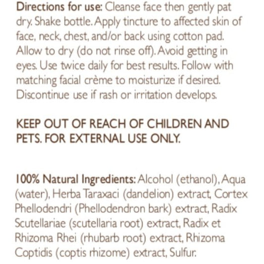 Herbal Tincture for Acne-Prone Skin